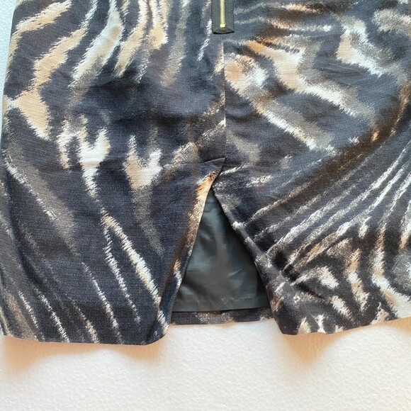 T Tahari Melvina Skirt Linen Zebra Print - Picture 5 of 5